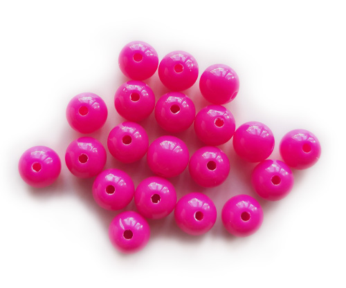 Koraliki akryl kule różowe 8 mm 20 szt