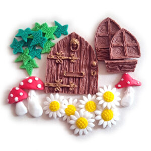 Zestaw na tort Domek Wróżki + dodatki