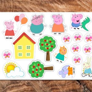 Wydruk cukrowy A4 świnka Peppa 18 elem. DIY