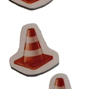 Pachołki drogowe na tort topper toper budowa 3 szt.