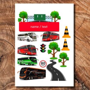 Wydruk cukrowy na tort A4 autobus kierowca DIY