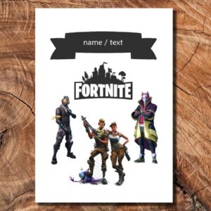 Wydruk cukrowy na tort A4 Fortnite napis DIY