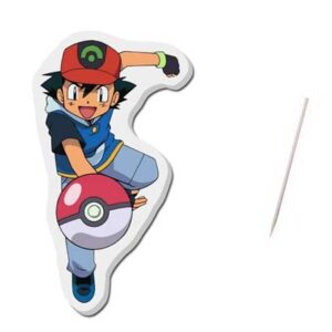 Topper toper z masy cukrowej na tort Pokemony DIY