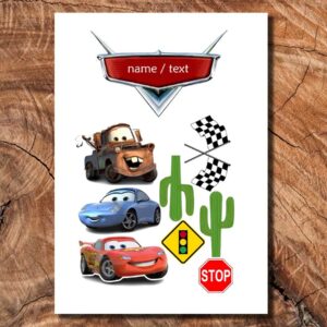 Wydruk cukrowy na tort A4 Auta cars złomek napis DIY