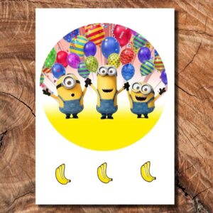 Wydruk cukrowy na tort A4 Minionki DIY