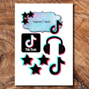 Wydruk cukrowy na tort A4 TikTok napis DIY