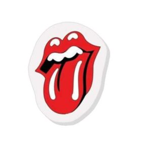 Topper toper z masy cukrowej na tort język rock DIY