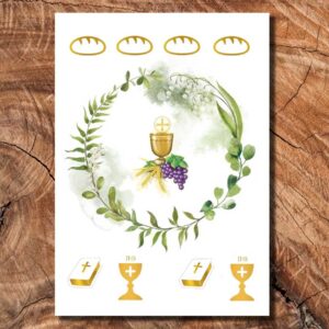 Wydruk cukrowy na tort A4 Komunia Święta DIY