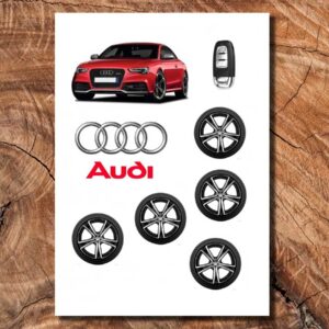 Wydruk cukrowy na tort A4 Audi czerwone DIY