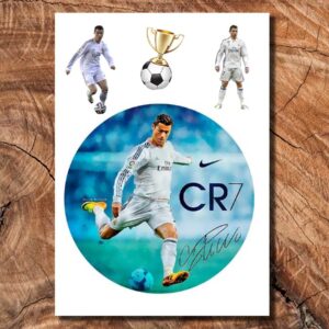 Wydruk cukrowy na tort A4 piłka nożna Ronaldo DIY