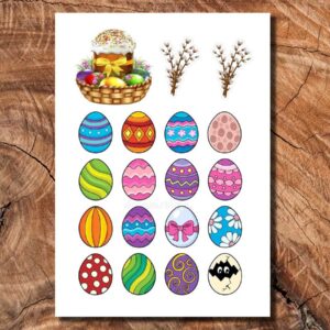 Wydruk cukrowy na tort A4 Wielkanoc pisanki DIY