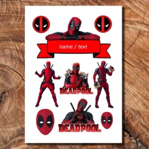 Wydruk cukrowy na tort A4 Deadpool DIY