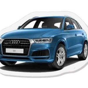 Topper toper z masy cukrowej na tort Audi niebieskie DIY