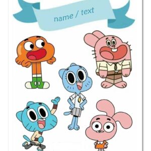 Wydruk cukrowy na tort A4 Gumball napis DIY