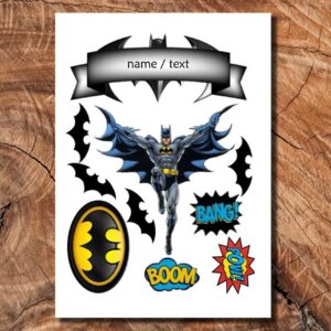 Wydruk cukrowy na tort A4 Batman napis DIY