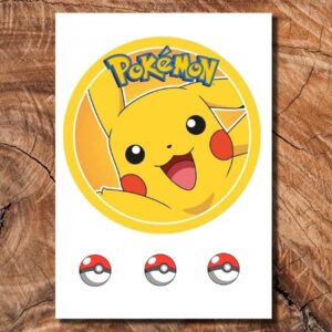 Wydruk cukrowy na tort A4 Pokemon DIY