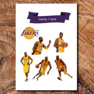 Wydruk cukrowy na tort koszykówka Lakers napis