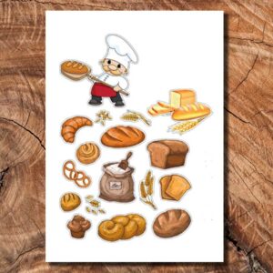 Wydruk cukrowy na tort A4 piekarz chleb DIY