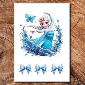 Wydruk cukrowy na tort A4 Frozen Kraina Lodu DIY