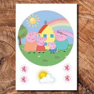 Wydruk cukrowy na tort A4 świnka Peppa DIY