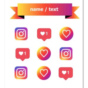 Wydruk cukrowy na tort A4 Instagram napis DIY