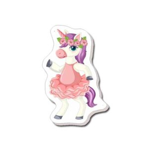 Topper toper z masy cukrowej na tort jednorożec