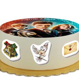 Zestaw cukrowy na tort Harry Potter napis gratis