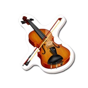 Topper toper z masy cukrowej na tort skrzypce DIY