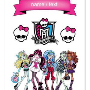 Wydruk cukrowy na tort A4 Monster High napis DIY