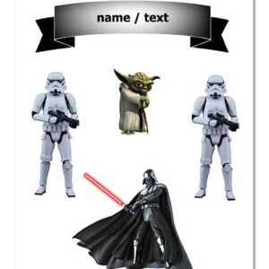 Wydruk cukrowy na tort A4 Star Wars napis DIY