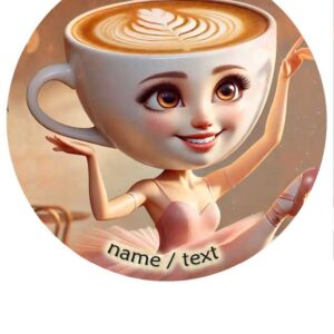 Wydruk cukrowy na tort A4 Ballerina Capuccina + napis gratis